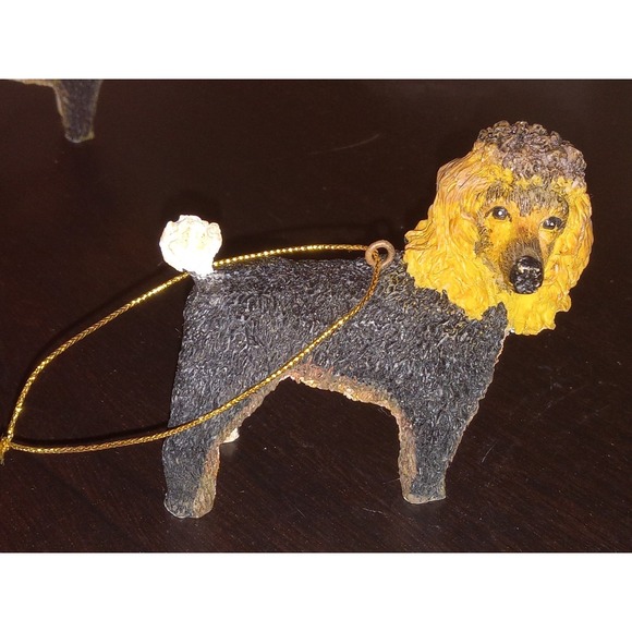 LOT OF 2‎ - POODLE DOG Resin Figurine Christmas Ornament - Picture 2 of 6